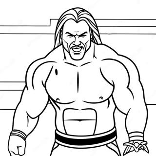 Pagina De Colorat Confruntarea Epica A Luptatorilor Wwe 119965-54809