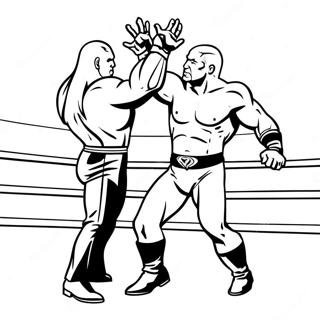 Pagina De Colorat Duelul Din Echipa Din Wwe Dinamic 119968 54821