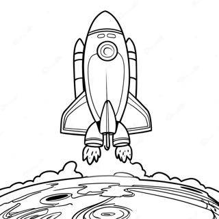 Pagini De Colorat Cu Naveta Spatiala Detaliata In Orbita 120223-55016
