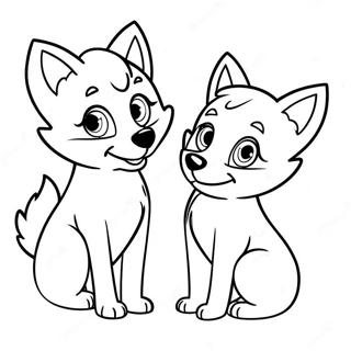 Pagini De Colorat Cu Prietenii Vulpei Si Cainelui Draguti 120299-55074