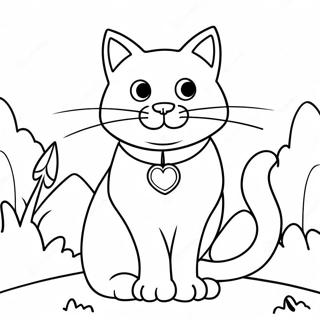 Pisica Razboinica Curajoasa Pe O Pagina De Colorat 120479-55220