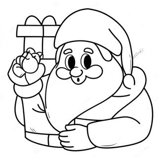 Mos Craciun Fericit Intre Noi Pe O Pagina De Colorat 120505 55238