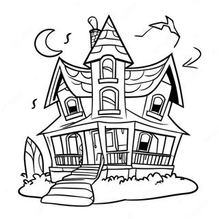 Pagini De Colorat Cu Casa Monstru Infricosatoare 120579 55292