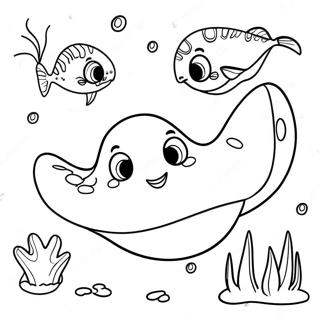 Pagina De Colorat Cu Randas Fericit Si Prietenii 120734-55416