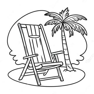 Pagini De Colorat Scaun De Plaja Relaxant Cu Palmier 120837 55690