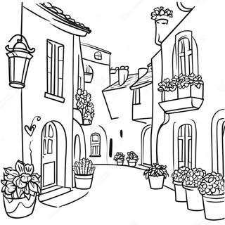 Sat Francez Fermecator Pagina De Colorat 120965 55596