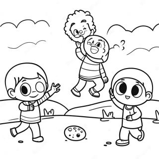 Copii Palestinieni Jucandu Se Pagina De Colorat 120990-55614