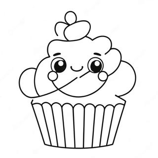 Pagina De Colorat Cu Cupcake Adorabil 121141-55920