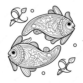 Pagini De Colorat Cu Constelatia Pesti Eleganta 121219-55981