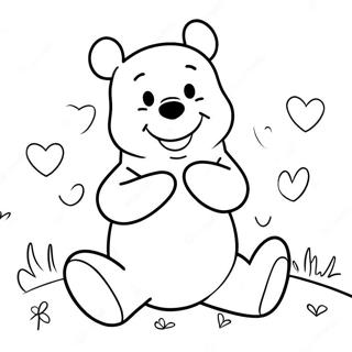 Winnie The Pooh Inconjurat De Inimi Pagina De Colorat 121272 56008