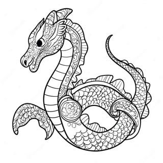 Dragonul Marii Majestic Pagina De Colorat 121504-56179
