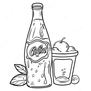 Pagini De Colorat Cu Sticla De Bautura Carbogazoasa Efervescenta 121707-56340