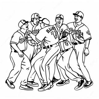 Pagini De Colorat Cu Jucatorii Braves Sarbatorind 121733 56362