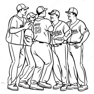 Pagini De Colorat Cu Jucatorii Braves Sarbatorind 121733 56364