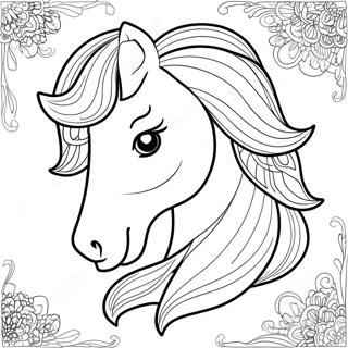 Pagini De Colorat Cu Cap De Cal Elegant 122120-56666