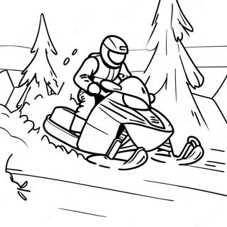 Pagini De Colorat Cu Snowmobile Rapid In Curse 122424-56955