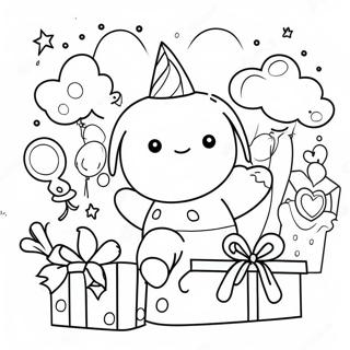 Pagini De Colorat Cu Cadourile Palpitante De Ziua De Nastere Fericita 122867-57306