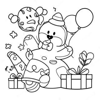 Pagini De Colorat Cu Cadourile Palpitante De Ziua De Nastere Fericita 122867-57307