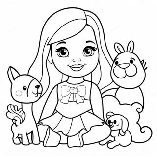 Pagini De Colorat Cu Bibble Barbie Si Animale Dragute 122944 57366