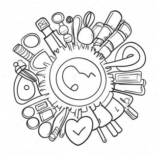 Pagini De Colorat Cu Poster De Constientizare A Sanatatii Colorat 122967-57376