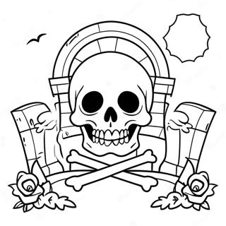 Coroana Spooky Intr Un Cimitir Desen De Colorat 123458-57768