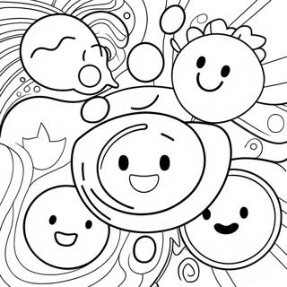 Expresii Fericite Ale Fetei Desen De Colorat 123482 57778