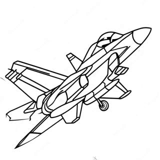 Avion De Luptă F18 Desene De Colorat