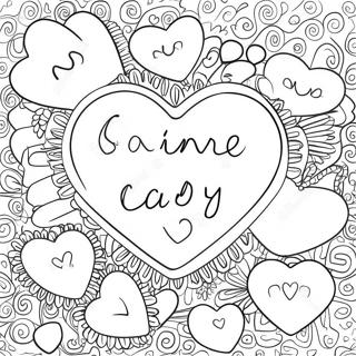 Pagini De Colorat Cu Inimioare De Bomboane Stralucitoare 123716-57963