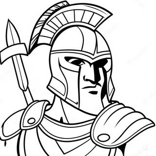 Pagini De Colorat Cu Soldatul Spartan Curajos 123767-58004