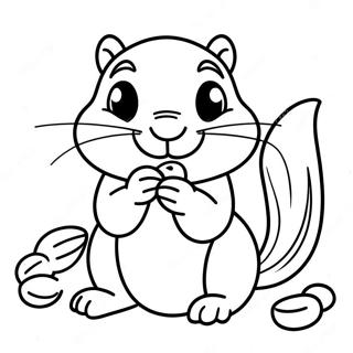 Pagini De Colorat Cu Veverita Draguta Mancand O Nuca 123817 58037