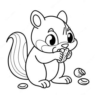 Pagini De Colorat Cu Veverita Draguta Mancand O Nuca 123817 58038