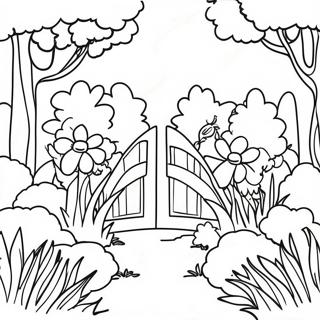 Pagini De Colorat Cu Peisaje Vibrante De Gradina 124049 58226