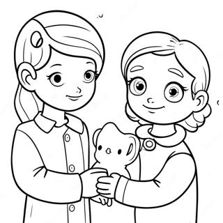 Pagini De Colorat Cu Prieteni Grijulii 124100 58357