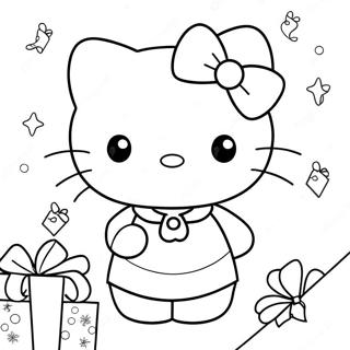 Crăciun Fericit Hello Kitty Desene De Colorat