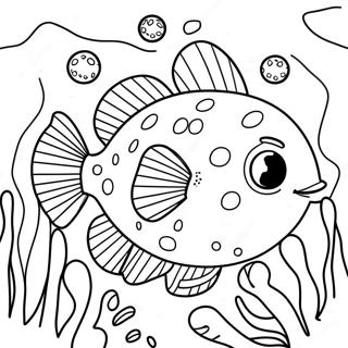 Pestele Puffer In Reciful De Corali Desen De Colorat 124203-58439