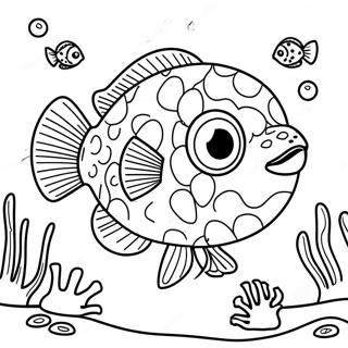 Pestele Puffer In Reciful De Corali Desen De Colorat 124203-58440