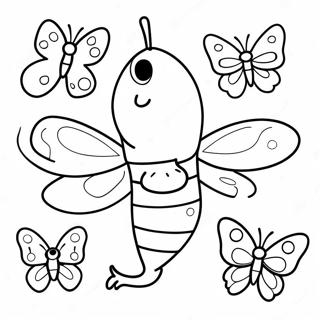 Skipper Cu Fluturi Colorati Pagina De Colorat 124408-58590