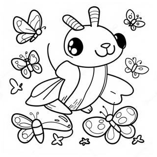 Skipper Cu Fluturi Colorati Pagina De Colorat 124408-58592