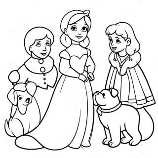Pagina De Colorat Anastasia Cu Prietenii Sai Loiali 124564-58714