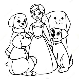 Pagina De Colorat Anastasia Cu Prietenii Sai Loiali 124564-58716
