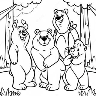 Desen De Colorat Cu Ursul Frate Si Prietenii 124693 58817