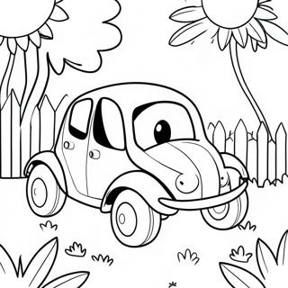 Pagina De Colorat Cu Buggy Huggy Aventuros Explorand Gradina 124795-58894