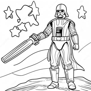 Pagini De Colorat Cu Sabie Laser Sub Cerul Instelat 124926-58998