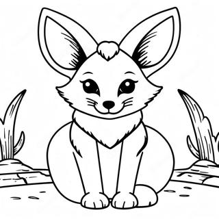 Vulpe Fennec Desene De Colorat