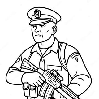 Pagina De Colorat Cu Marinul Curajos In Lupta 125208 59215