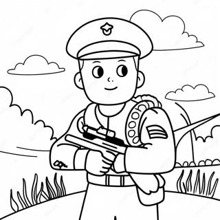 Pagina De Colorat Cu Marinul Curajos In Lupta 125208 59216