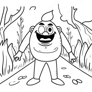 Pagina De Colorat Cu Umbrele Infricosatoare Din Salut Vecin 125234 59238