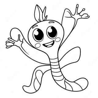 Pagina De Colorat Cu Forky Dragut Cu Un Zambet Mare 125257-59245