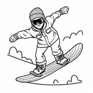 Snowboarding Desene De Colorat