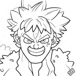 Pagina De Colorat Cu Actiunea Exploziva A Lui Bakugo 125334-59306